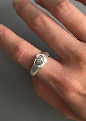 TINOM｜'010424-2 Pumice 浮石戒指 [ 拉丝银 ]