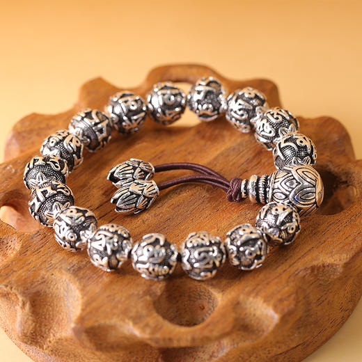 六字箴言银手串 商品图1