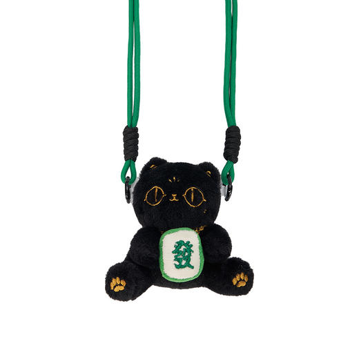 大英博物馆 巴斯特系列 萌猫发财斜挎毛绒 手机背夹 商品图4