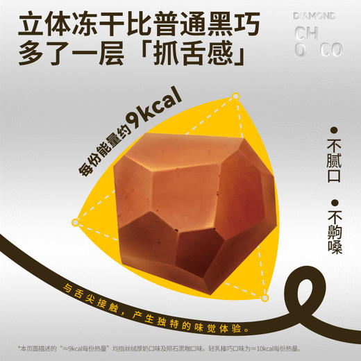 食验室 钻石脆巧 丝绒厚奶味/陨石黑咖味/轻乳榛巧 14g/袋【三口味可选】 商品图6