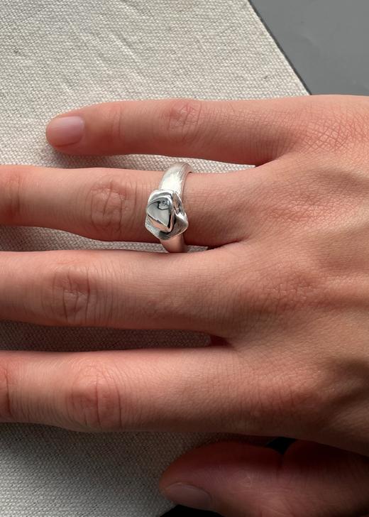 TINOM｜'010424-2 Pumice 浮石戒指 [ 拉丝银 ] 商品图2