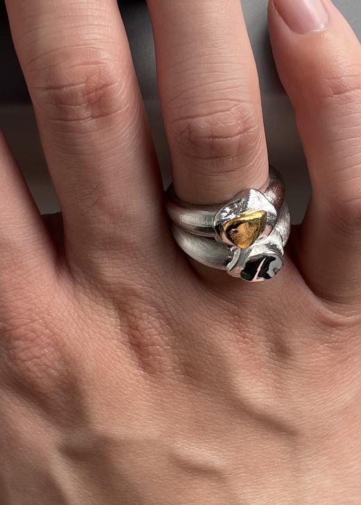 TINOM｜'010424-2 Pumice 浮石戒指 [ 拉丝银 ] 商品图3