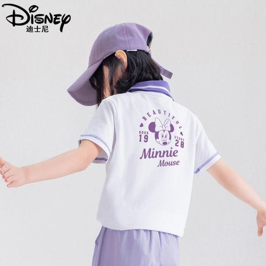 迪士尼女童短袖夏季薄款2025新款儿童速干T恤polo衫冰丝上衣夏装 商品图5