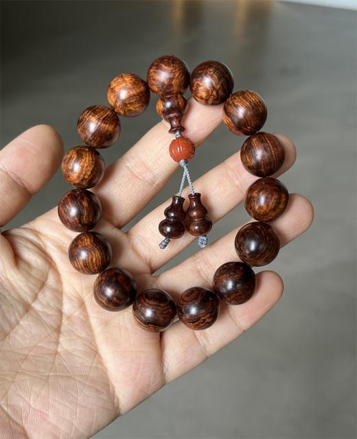 海黄-1.5紫油梨水波纹手串 商品图0