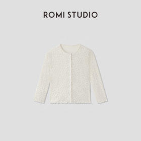 ROMI STUDIO可爱居家系列  法式碎花全棉圆领针织开衫RWCSST2379
