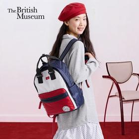 大英博物馆 盖亚·安德森猫和她的朋友们系列 休闲大容量书包双肩背包 红色
