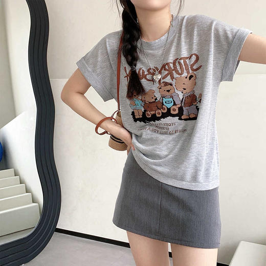 剪吊牌最快的一次!!! 【竹节麻T恤】微微落肩 是又凉快又显瘦❤️  夏天穿可太舒服了🧊 商品图7