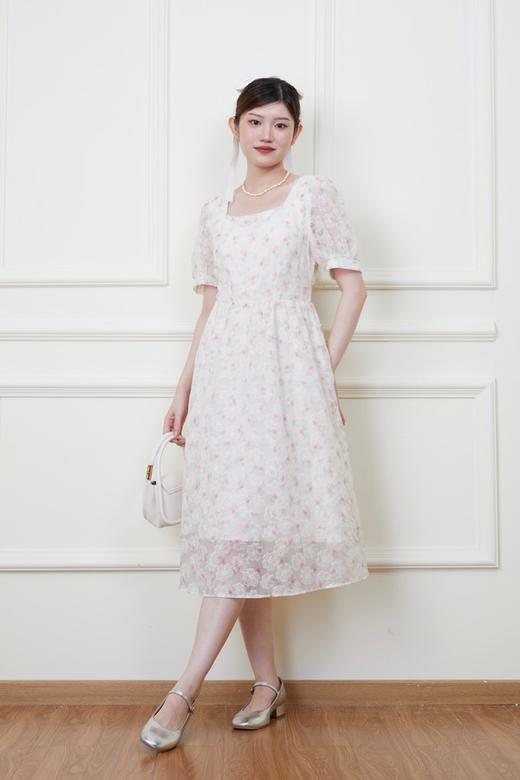 Stay2Weeks 珍珠方领甜美碎花蝴蝶结连衣裙 18507 商品图1