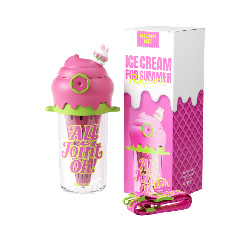 BB52-A4 优仅冰淇淋吸管杯树莓粉