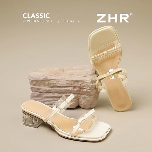 ZHR则则透气外出方根拖鞋透明女2025新款夏季蝴蝶结轻便凉鞋水晶 商品图8