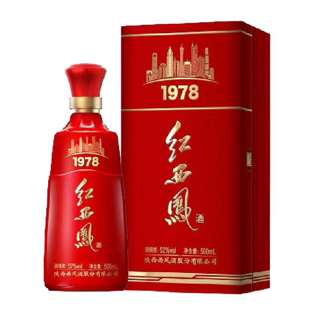 红西凤酒1978凤香型白酒52%vol 500ml