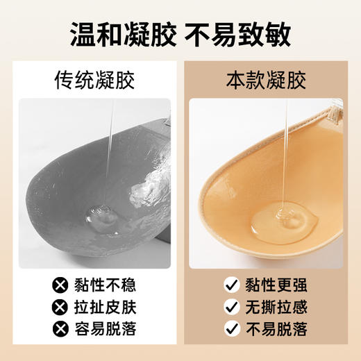 C2-【B-F杯】【聚拢隐形】硅胶隐形胸贴女婚纱礼服上托聚拢无痕内衣文胸乳贴垫     提拉隐形杯 商品图4