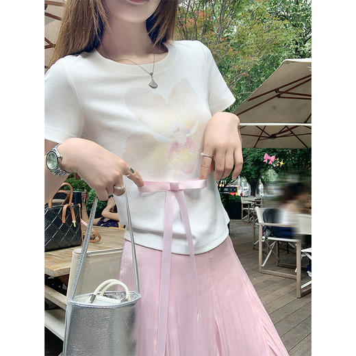 <曾小咸推荐>新品现货秒杀！卖完下架不再补 ！微信粉丝打折价！！蝴蝶结印花短袖T恤 日常109.99/件 立减50 秒杀59.99/件！！ 商品图1