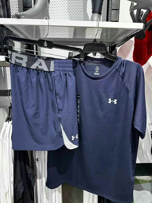 💰480/直邮‼️‼️男款新套装来啦🏋🏻‍♀️💥安德玛男士速干衣短袖➕男士速干运动短裤～速干面料采用ISO-CHLL的冰感面料，超级清凉不沾身 商品图7