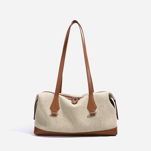 【预售3天】2025高级感轻复古手提腋下波士顿包大容量通勤单肩托特包MJ8535 商品图6