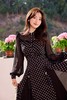 Le Malene 黑纱波点拼接式收腰连衣裙 19919 商品缩略图2