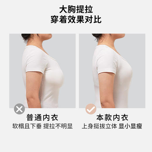【298选3】D1-【B-E杯】【无痕隐形粉底液大码内衣】提拉防垂收副乳大胸显小夏薄款文胸罩   丰盈无痕 商品图4
