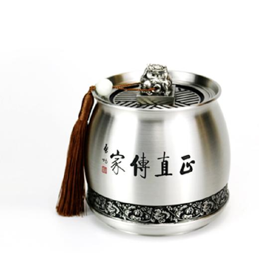 正直传家-纯锡茶叶罐118x118mm 商品图0