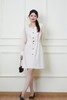 Le Malene 高级感白色拼接式西装连衣裙 19882 商品缩略图0