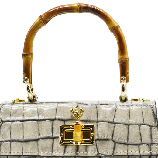 5055649503691  Pratesi   春夏热销单品 Bamboo高贵鳄鱼纹系列竹节包女包斜挎包新款 尺寸：200*70*110mm【已实拍图为准】 商品图3