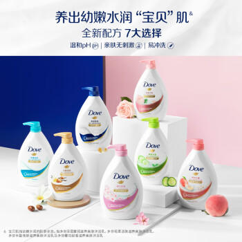 多芬樱花滋养沐浴露套装樱花1kg+弹润300g 持久留香(新老包装随机) /个人护理 /身体护理 /沐浴露 商品图6