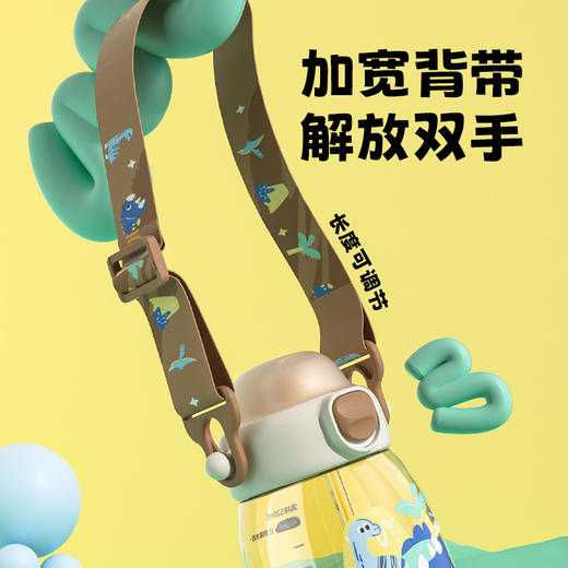 【儿童水杯丨双饮吨吨桶750ml&双饮随行杯510ml合集】加厚PPSU材质，入口更安心，直饮和吸管二合一，一盖两用卡扣密封不漏水，180°开合固定不砸鼻，好拆卸易清洗，可提可背 商品图9