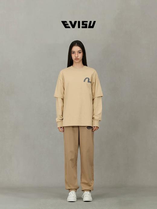 点此购买 福神Evisu夏季男士胸前小海鸥简约标纯棉宽松短袖T恤 LL 319114 商品图5