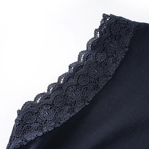 「高货wl」全新升级【铂金会员330/天猫439/差价109】(99833)洛诗琳气质蕾丝拼接收腰显瘦无袖上衣直筒半裙两件套装女wl99833 商品图3