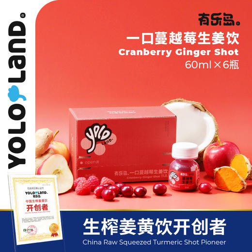 有乐岛/一口蔓越莓生姜饮 约300颗蔓越莓生榨红色莓果力量 商品图1