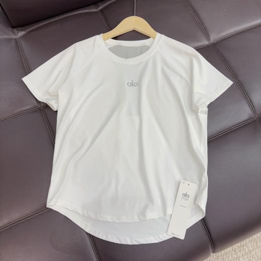 点此购买 Alo yoga女士网纱拼接透气运动瑜伽短袖T恤 ggd 319135 商品图7