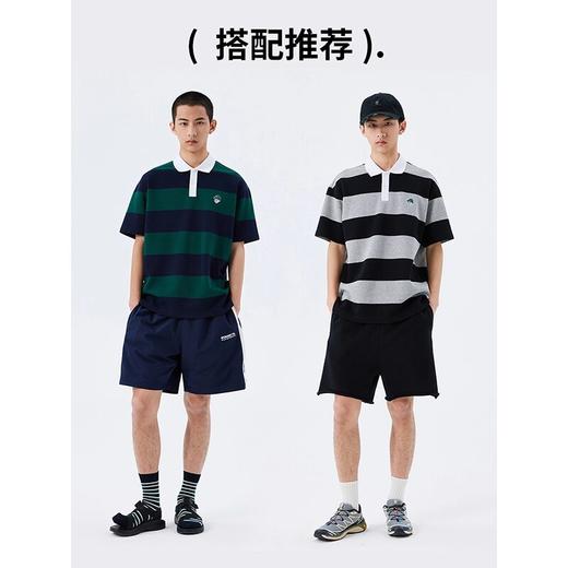 NPC潮牌男装双色条纹休闲翻领POLO短袖上衣宽松运动夏季NP33TE50 商品图2