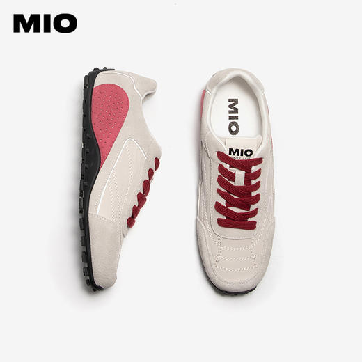 MIO米奥鹦鹉德训鞋老钱风复古阿甘鞋内增高4cm女鞋M254521020 商品图3