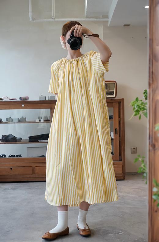 NITTO 黄条纹连衣裙 商品图0