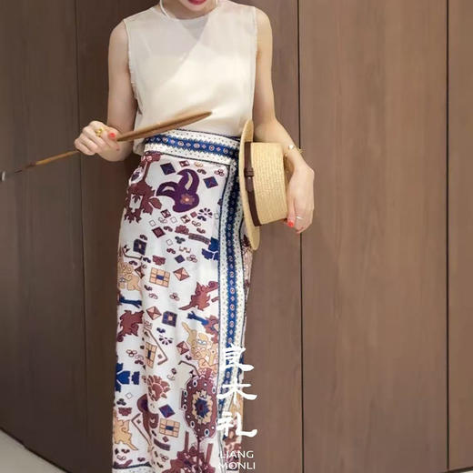 【预售7天】良木礼印花半裙（9438） 商品图0