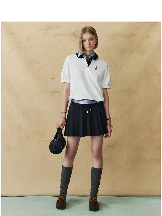 Teenie Weenie小熊字母半身裙女夏季女短裙TTWH252601T 商品图2