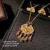 雀说 古法金色掐丝錾雕金刚杵貔貅项链 商品缩略图8