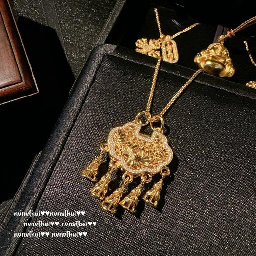 雀说 古法金色掐丝錾雕金刚杵貔貅项链 商品图8
