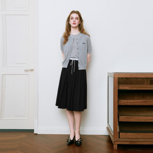 【商场同款】诗凡黎灰色针织衫25夏新款开衫背心两件套3G4230821 商品图1