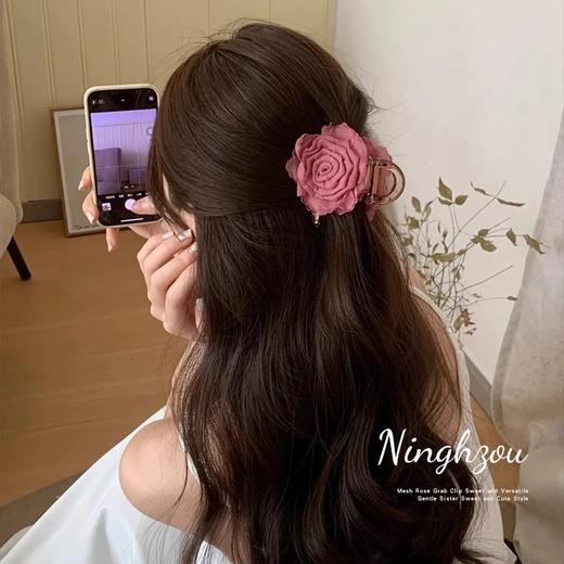 雀说 【2件】山茶花朵抓夹女后脑勺半扎发夹YC7584-4 商品图1