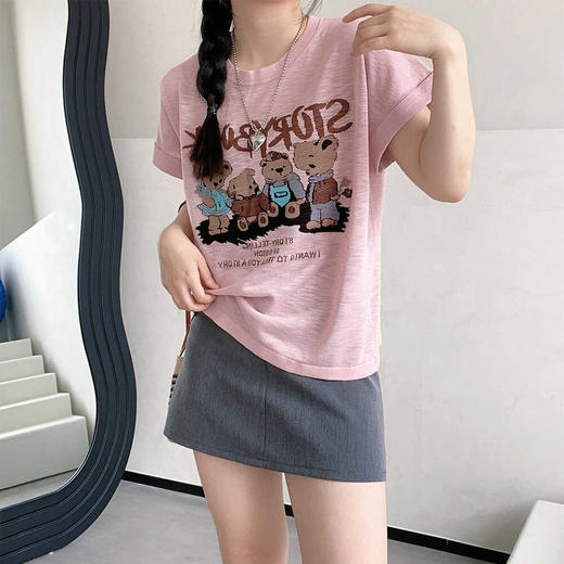 剪吊牌最快的一次!!! 【竹节麻T恤】微微落肩 是又凉快又显瘦❤️  夏天穿可太舒服了🧊 商品图9