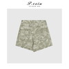 03-4潘依绣丁丁宠粉PanYiXiu/潘依绣【海岛小镇】国风复古印花侧开叉牛仔短裤 D6586 商品缩略图1