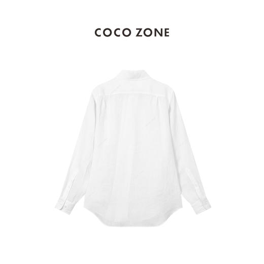 COCO ZONE 长袖白色衬衫轻熟风外搭夏季薄款开衫 23C18474 商品图1