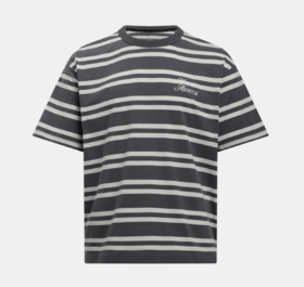 安德玛UA男女同款Sports Club条纹短袖T恤6006003-025