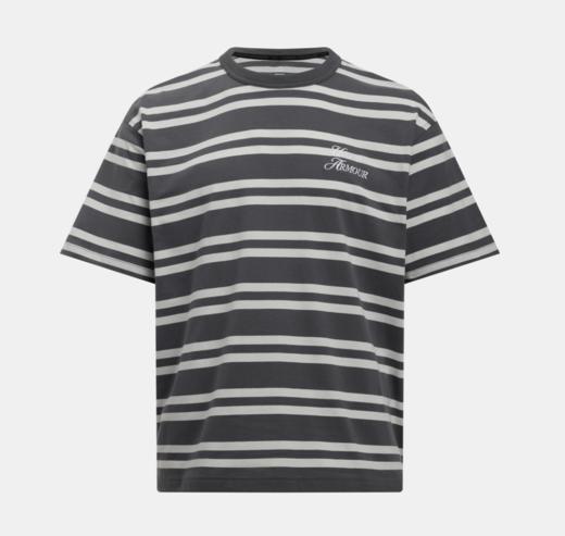 安德玛UA男女同款Sports Club条纹短袖T恤6006003-025 商品图0