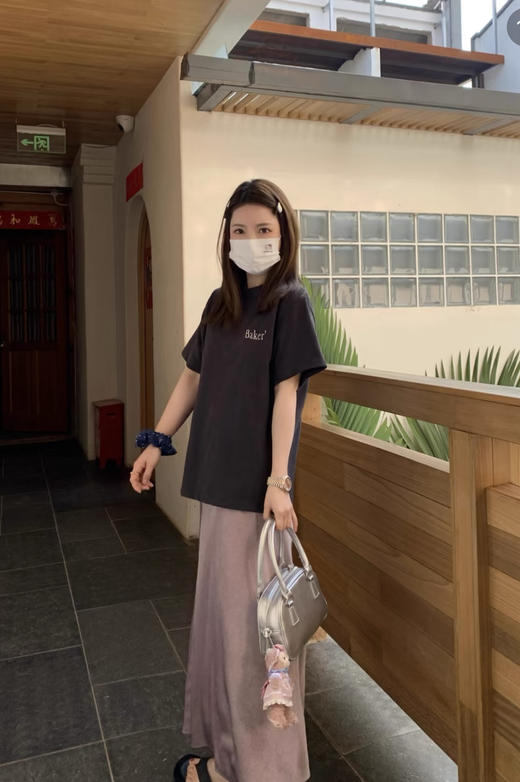 2025新款松紧腰日本进口三醋酸A字半身裙！三个长度斜裁拖地长裙！短裙！脚踝高腰半裙鱼尾裙！ 商品图1