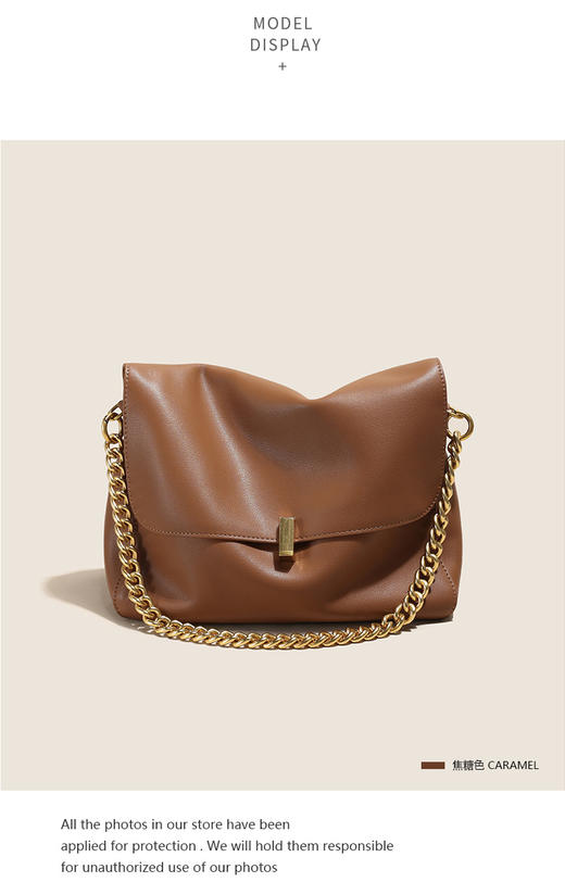 【预售3天】斜挎包女2025新款小众高级感链条包大容量通勤单肩包T5715 商品图8