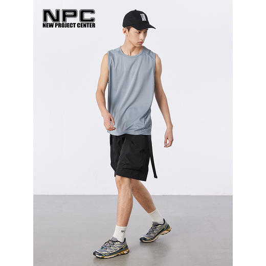 NPC潮牌印花拼接网格速干背心&短袖T恤透气舒适NP32TE27 商品图1