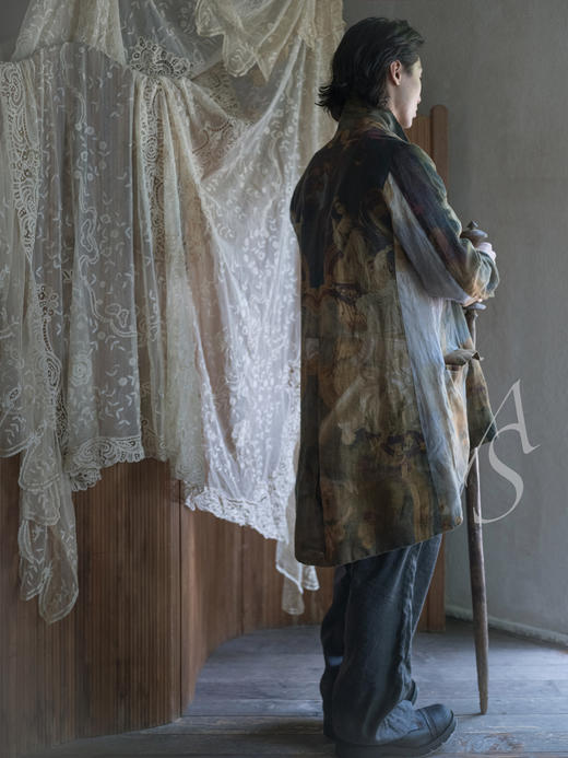 Paul Harnden  男士穹顶印花亚麻LANCASTER COAT 商品图3