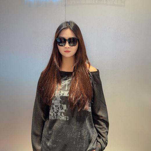 NC斜露肩网纱长袖T恤50410夏季152101100321 商品图0