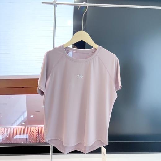 点此购买 Alo yoga女士网纱拼接透气运动瑜伽短袖T恤 ggd 319135 商品图1